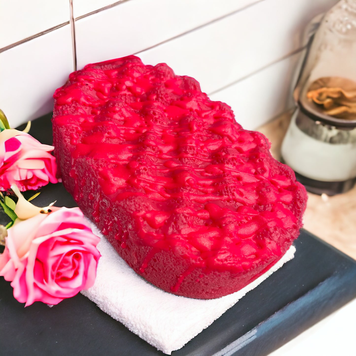 Rhubarb & Rose Soap Sponge