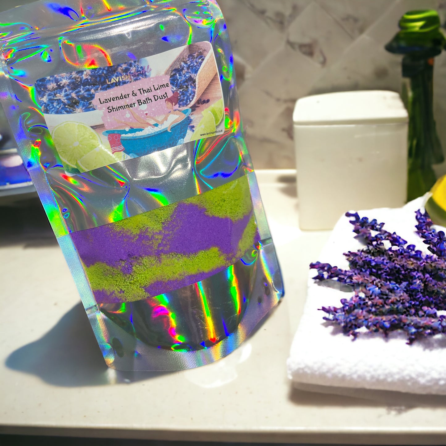 Lavender & Thai Lime Shimmer Bath Dust