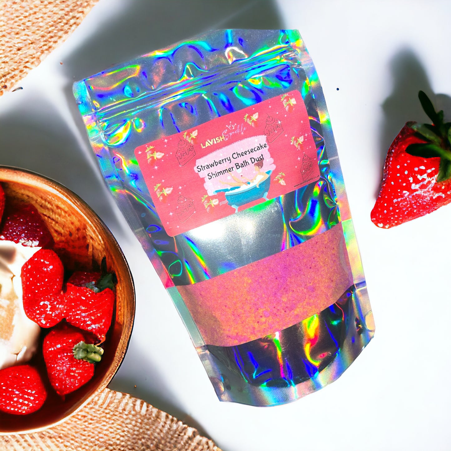 Strawberry Cheesecake Shimmer Bath Dust